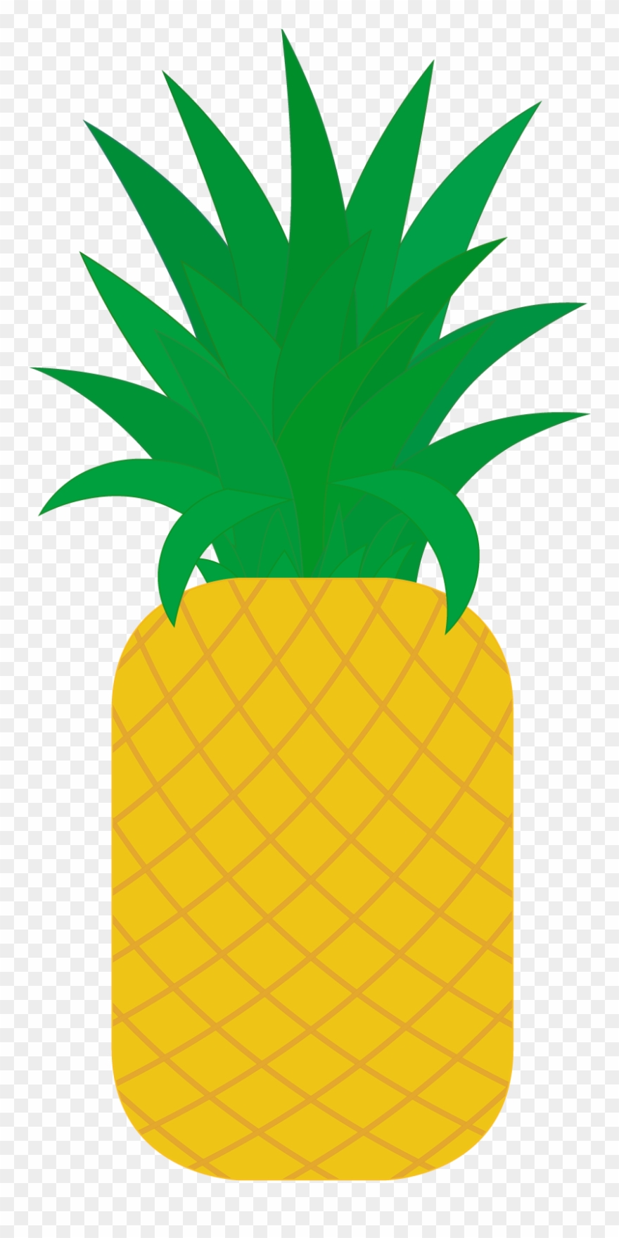 Flat Pineapple Poster Tropical Fruit Png And Vector - Pineapple Clipart