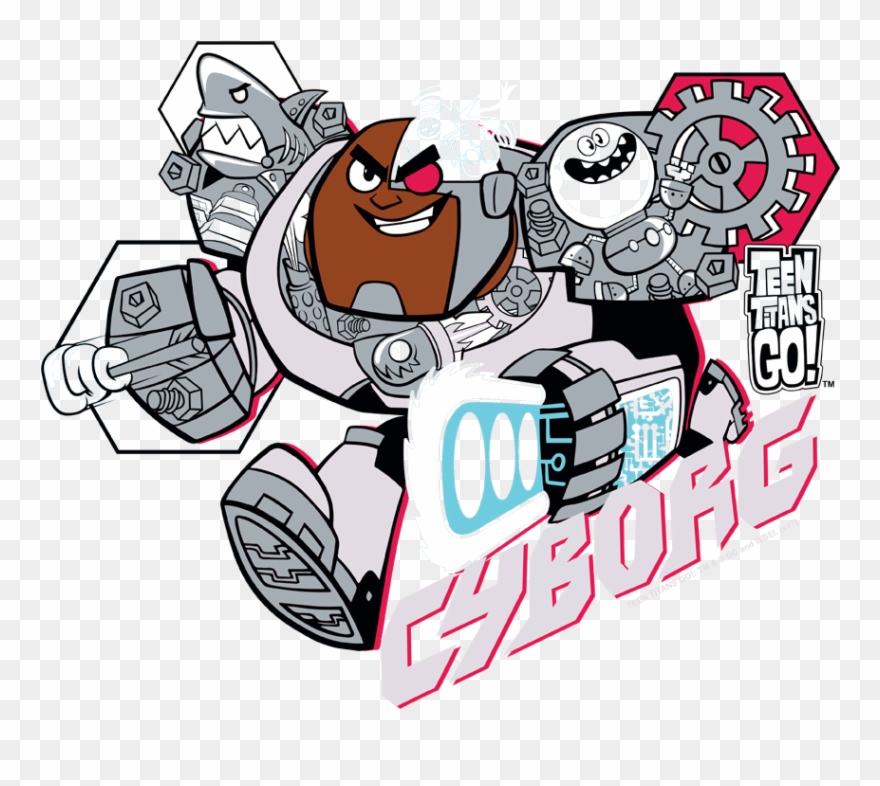 Teen Titans Go Cyborg Youth T Shirt - Teen Titans Go Cyborg Shirt Clipart