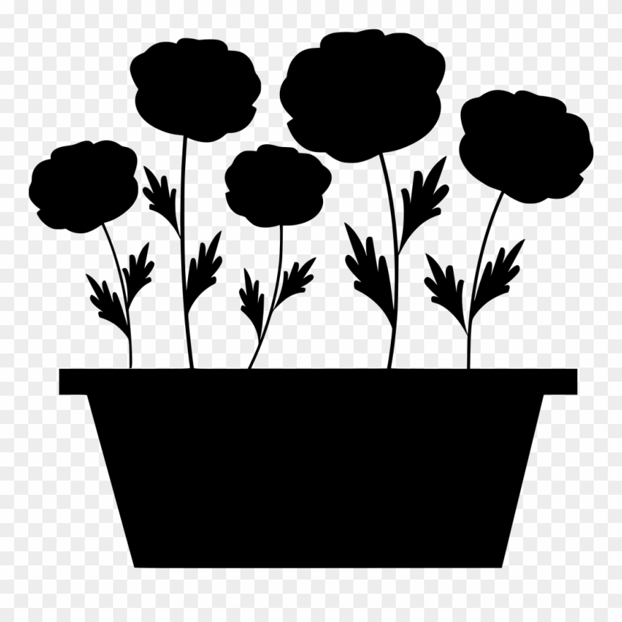 Download Png - Flower Pot Vector Png Clipart