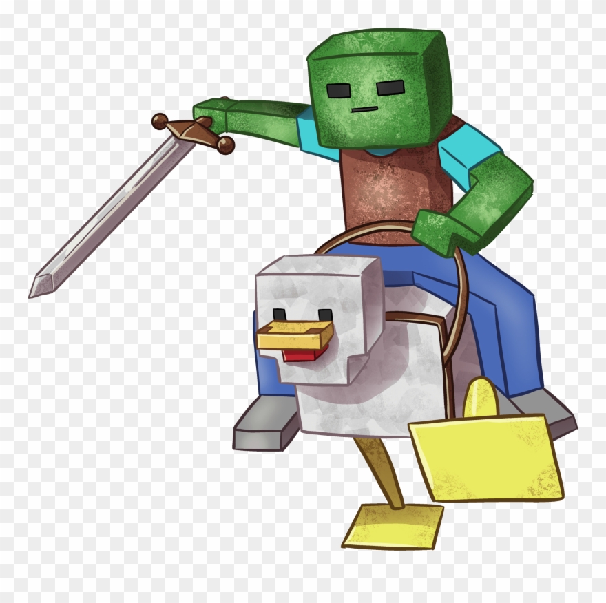 Za Chicken Jockey - Cartoon Clipart