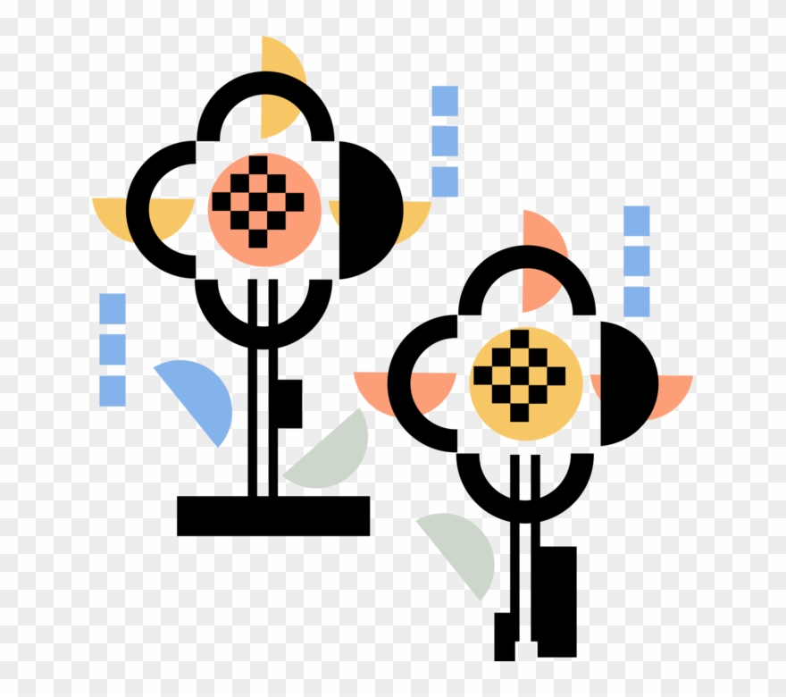 Vector Illustration Of Botanical Horticulture Garden - Cross Clipart