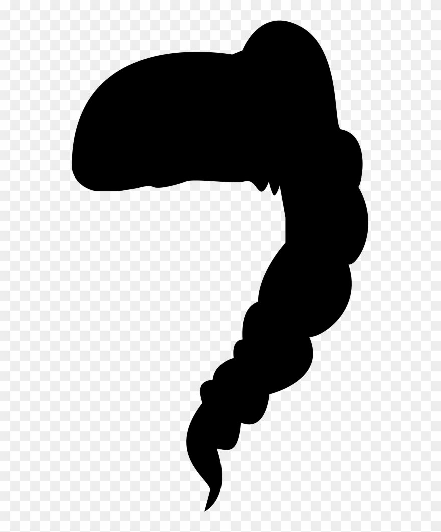 Long Female Hair Shape At One Side Comments - Icon Clipart