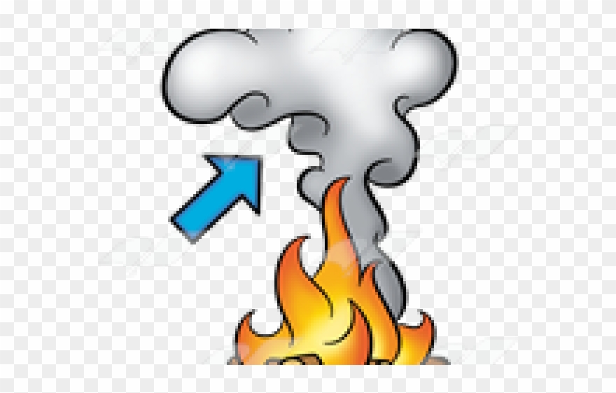 Smoke Effect Clipart Fire - Cartoon Fire And Smoke - Png Download