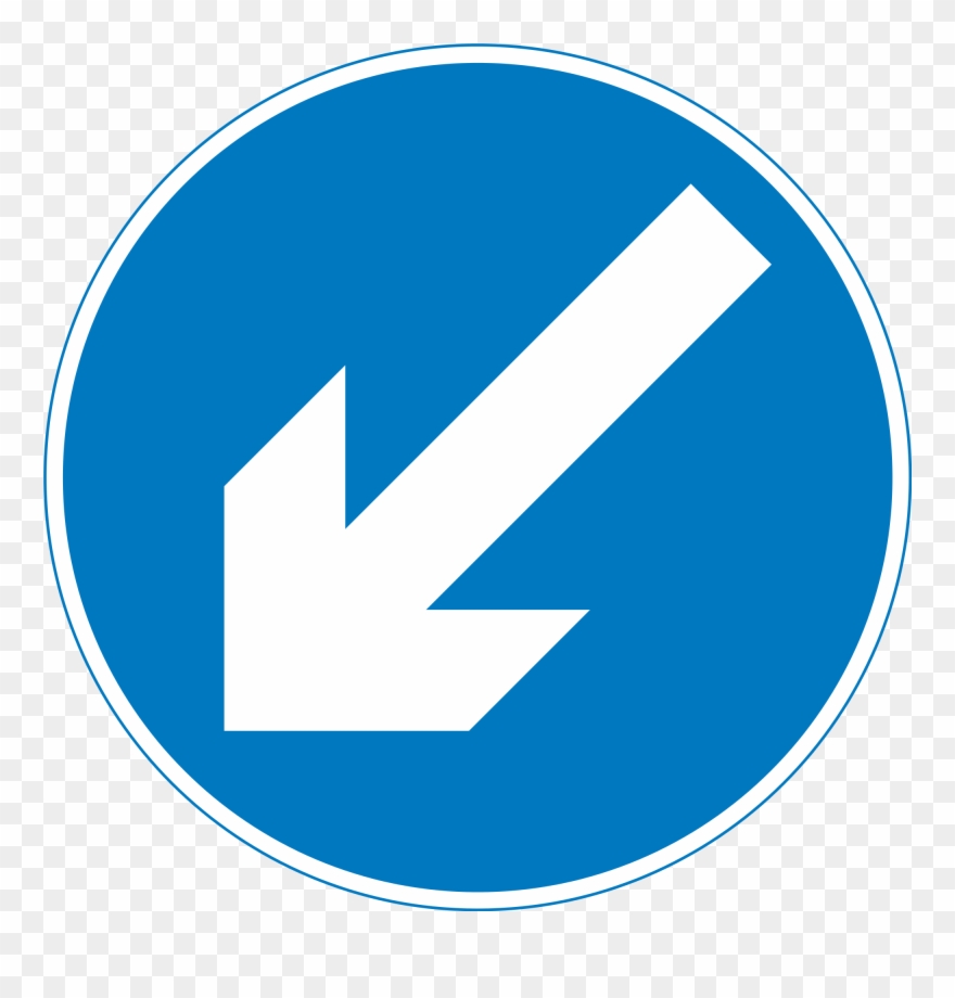 File Uk Traffic Sign 610 Svg Wikimedia Commons - Traffic Sign Keep Left Clipart