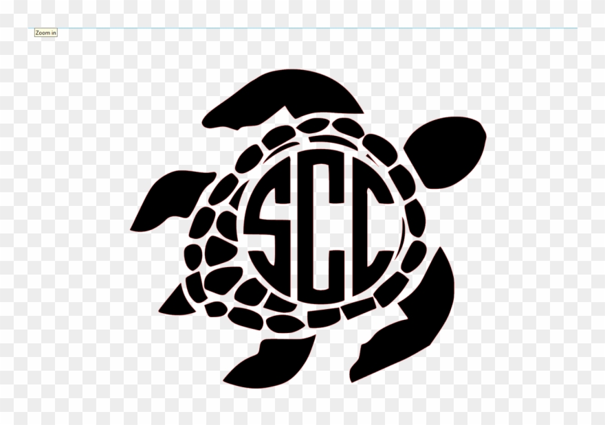 Dreamcatcher Clipart Monogram - Black And White Sea Turtles - Png Download