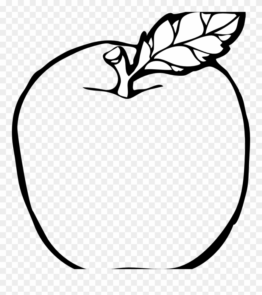 Breathtaking Clipart Black And Whiteuits Summer In - Apple Clipart Black And White Transparent - Png Download