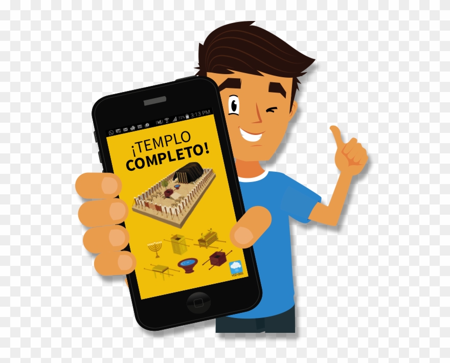 El Templo De Dios - Chico Con Celular Png Clipart