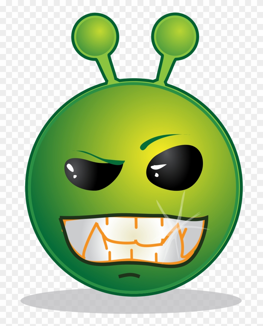 Smiley Green Alien Naah Clipart