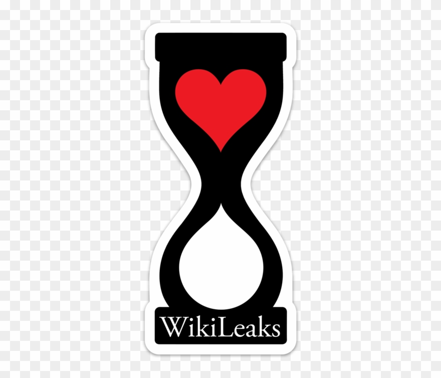 Wikileaks Heart Hourglass Bumper Sticker - T-shirt Clipart