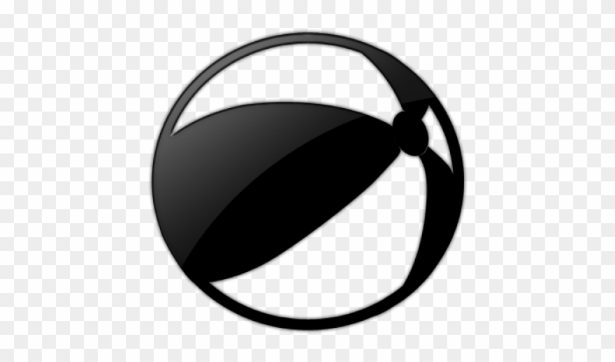 Beach Ball Clipart Beack - Beach Ball Clip Art Black - Png Download