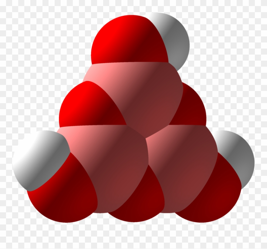 Metaboric Acid Space Fill - Illustration Clipart