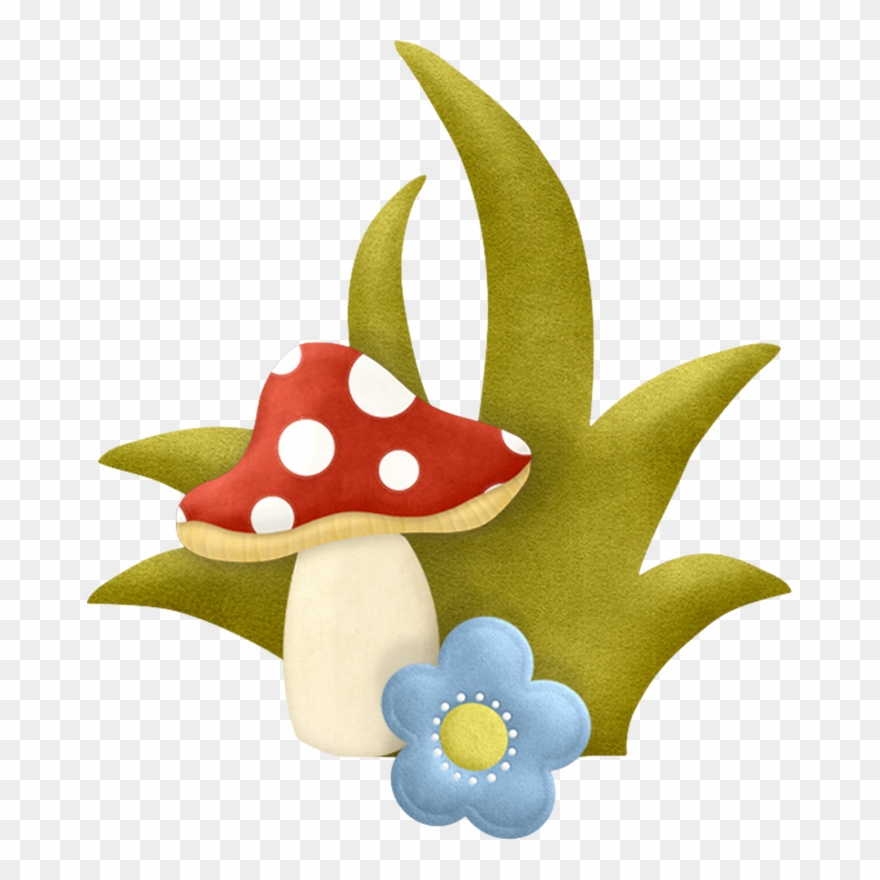 Mushroom Clipart Felt Applique - Cartoon - Png Download