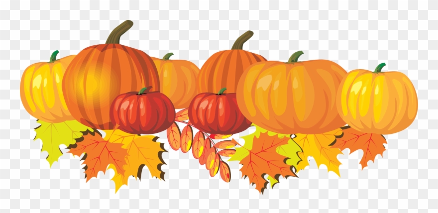Related - Fall Leaves And Pumpkin Clip Art - Png Download