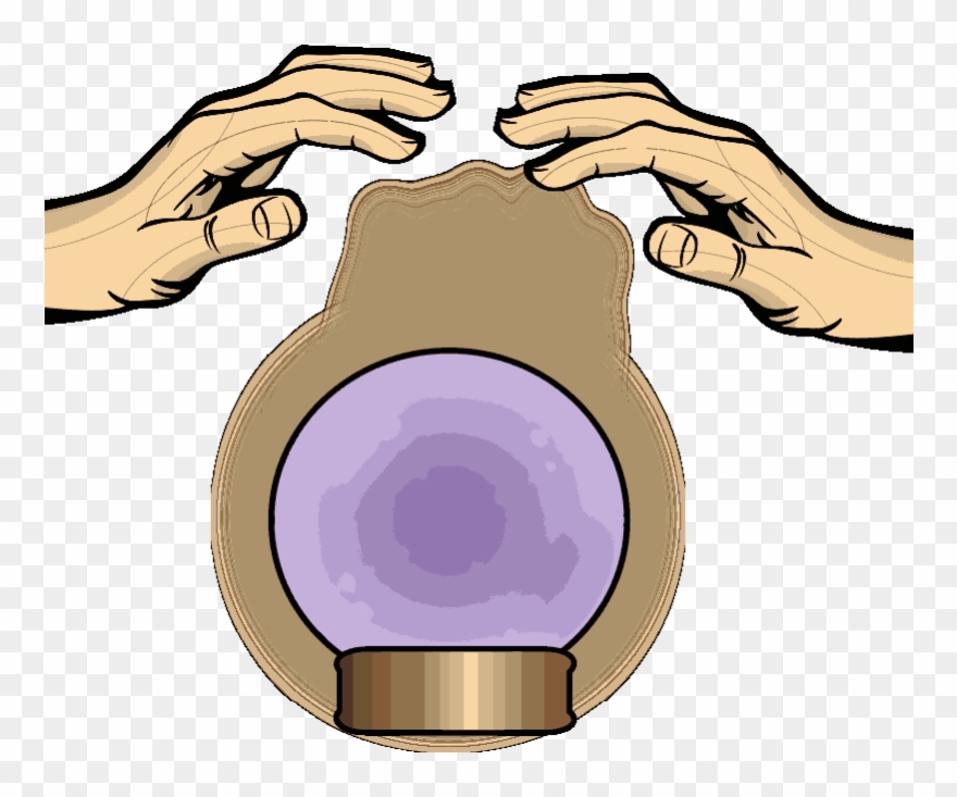 Input Crystal Ball With Hands Clipart