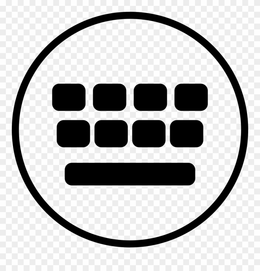 980 X 980 1 - Keyboard Icon Circle Png Clipart