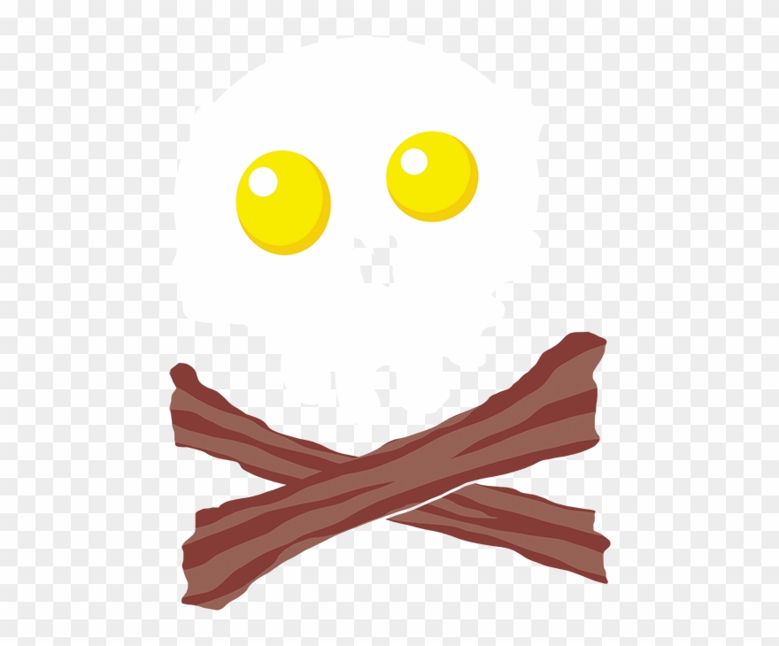 Bacon And Eggs Face - Illustration Clipart