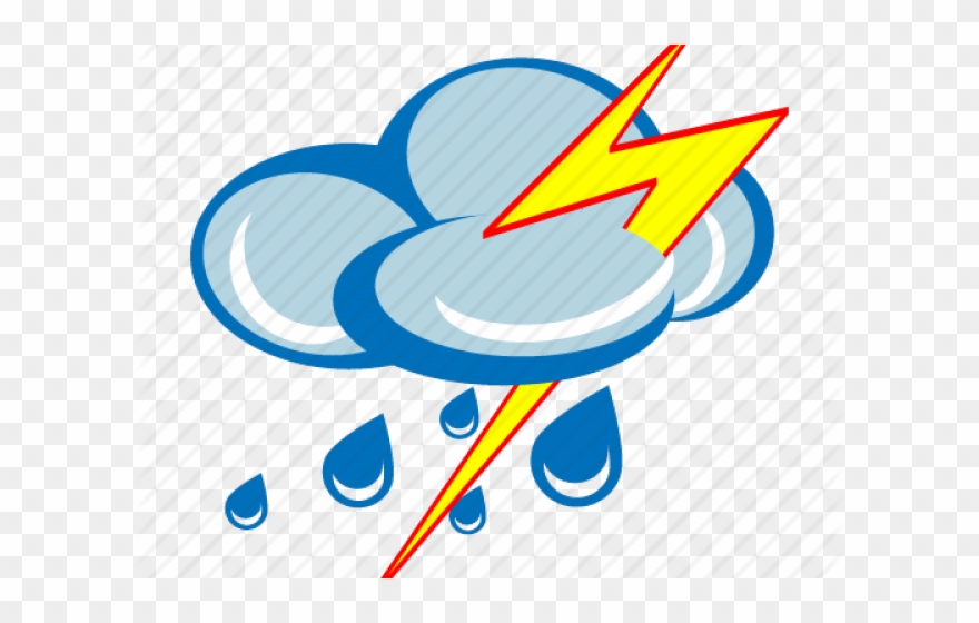 Thunder Clipart Storm Cloud - Rain Icon Transparent - Png Download