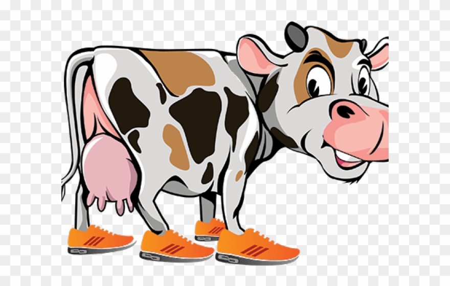 Cow Clipart Run - Png Download