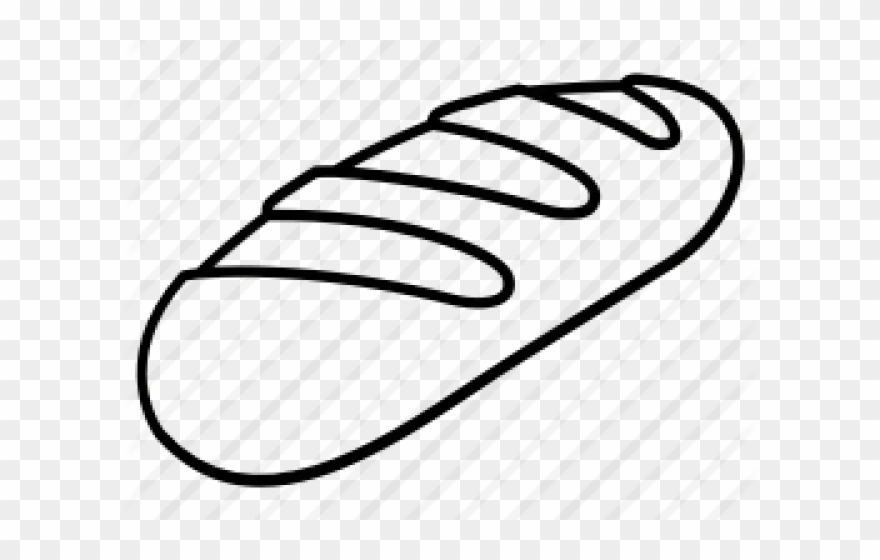 Drawn Bread Loaf Bread - Baguette Ausmalbild Clipart