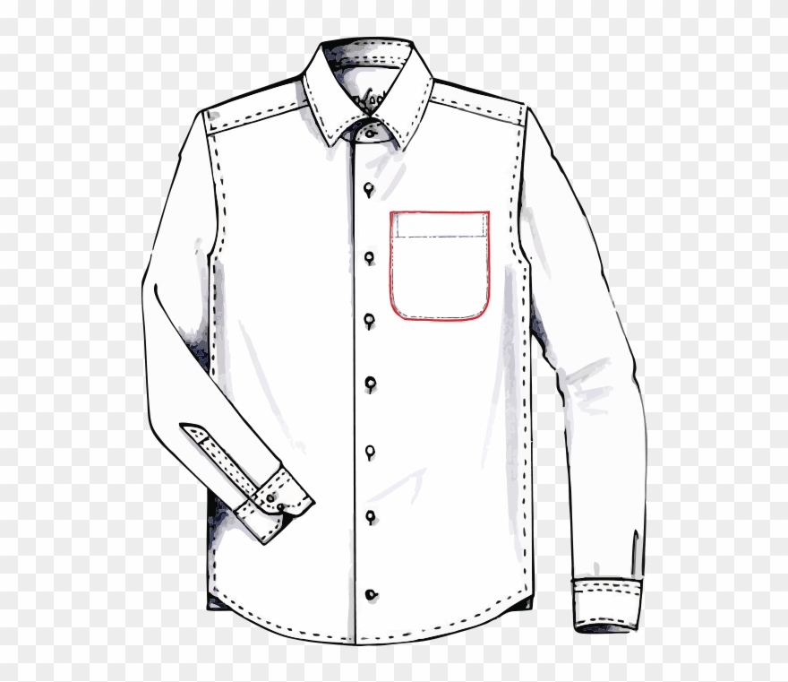 Breast Pocket To Finish - Long-sleeved T-shirt Clipart