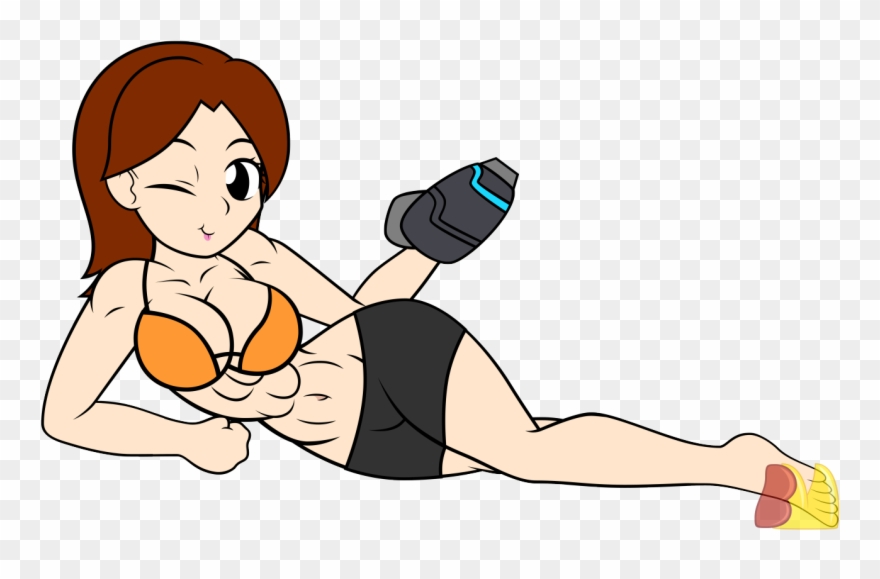 Arm Cartoon Leg Muscle Elbow Weights Crunch - Naked Girls Mii Gunner Clipart