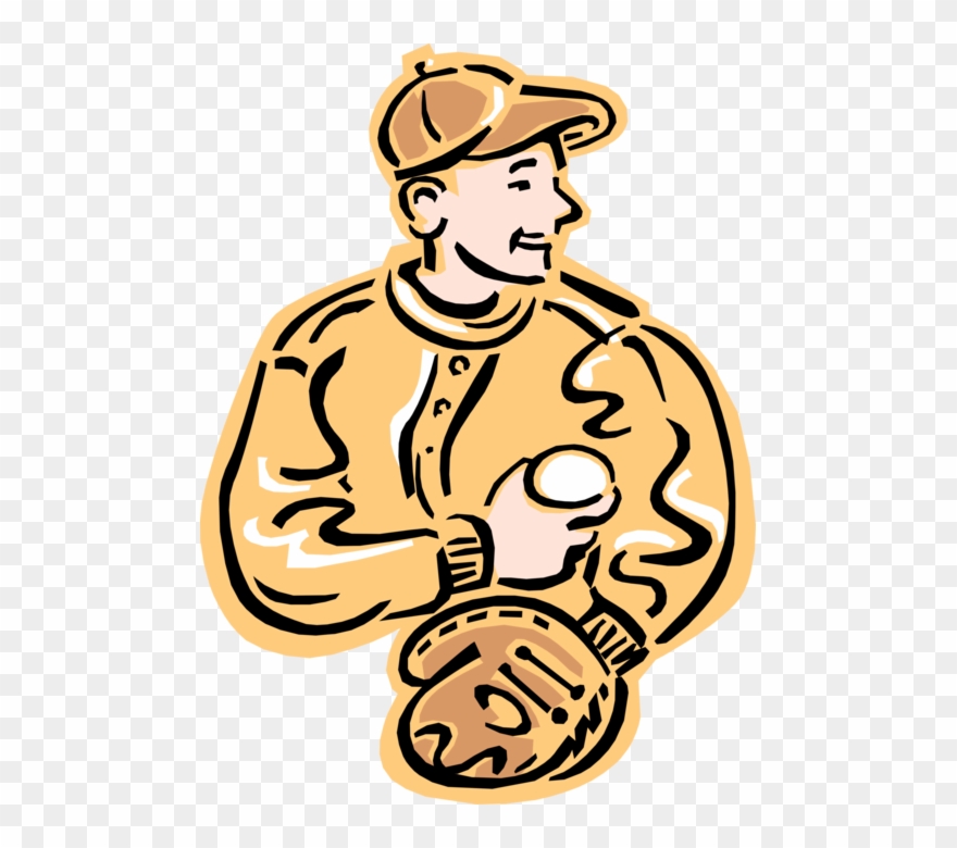 Vector Illustration Of 1950's Vintage Style Baseball Clipart