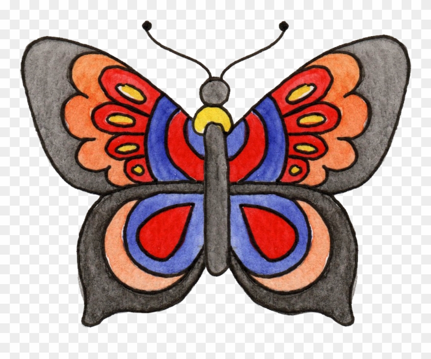 Monarch Butterfly Clipart Sketch - Clip Art - Png Download