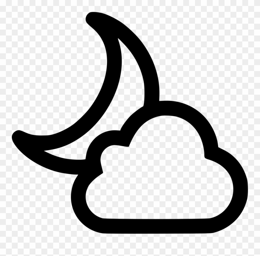 Partly Cloudy At Night Transparent Clipart