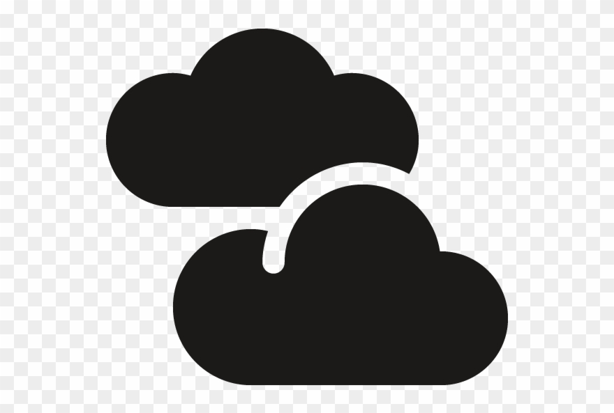 Cloudy Clipart Mostly - Heart - Png Download