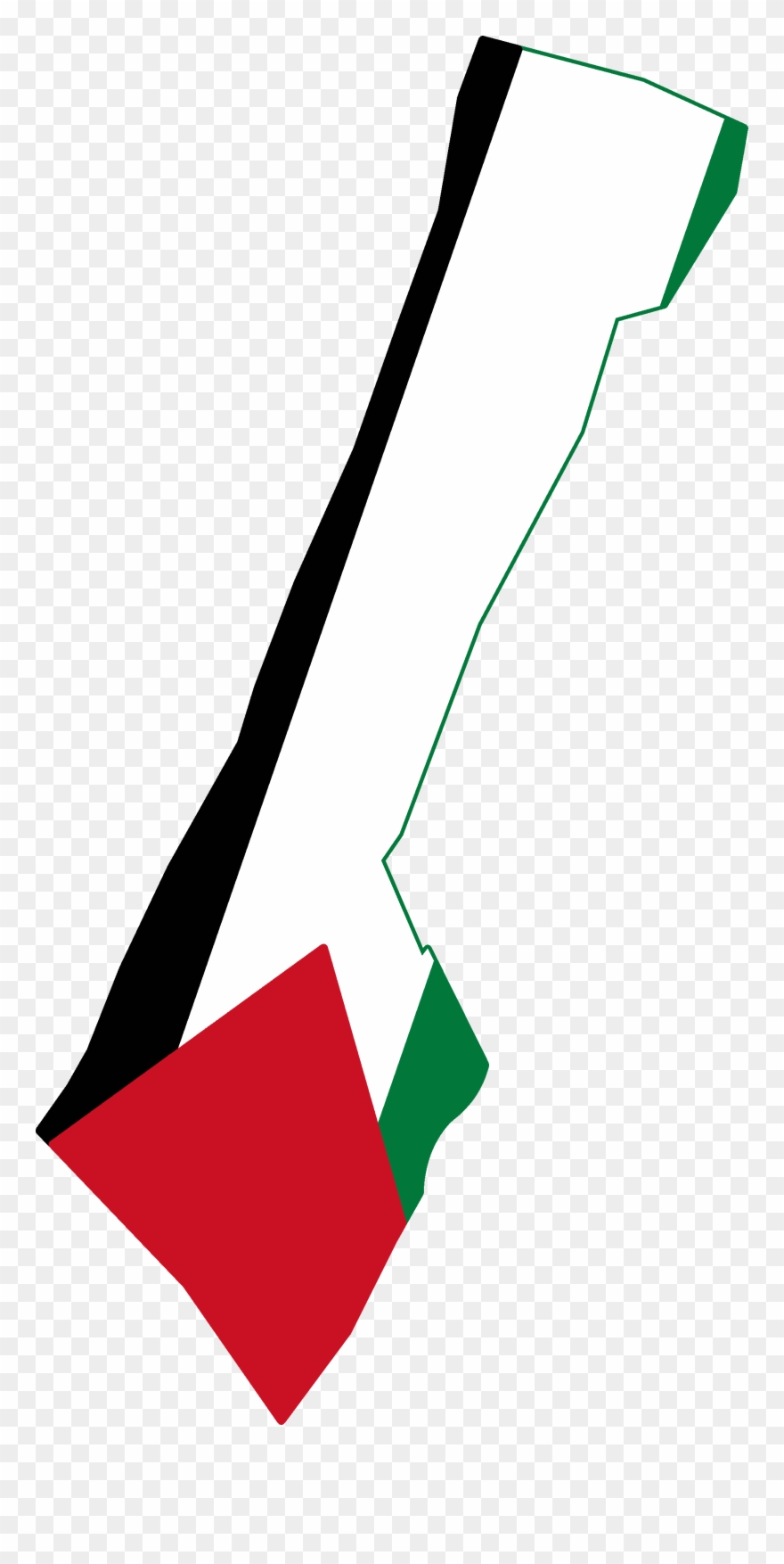 Flag Map Of Gaza Strip - Gaza Strip Map Png Clipart