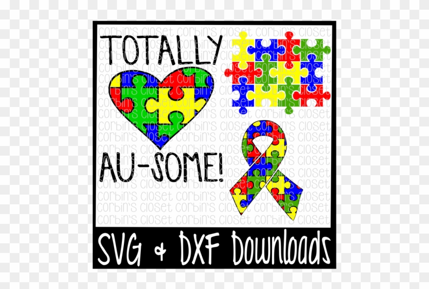 Autism Awareness * Puzzle Cutting File Crafter File - Heart Clipart