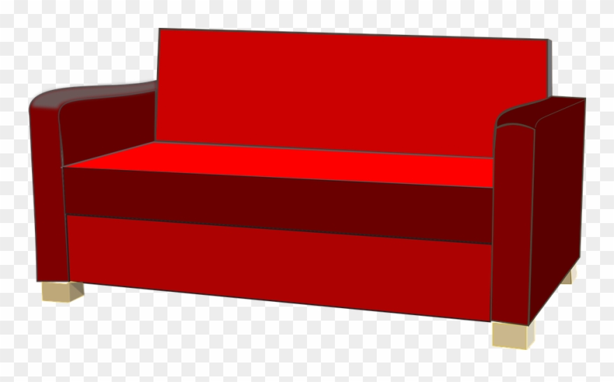 Sofa Couch Red - Sofa Rojo Vector Clipart