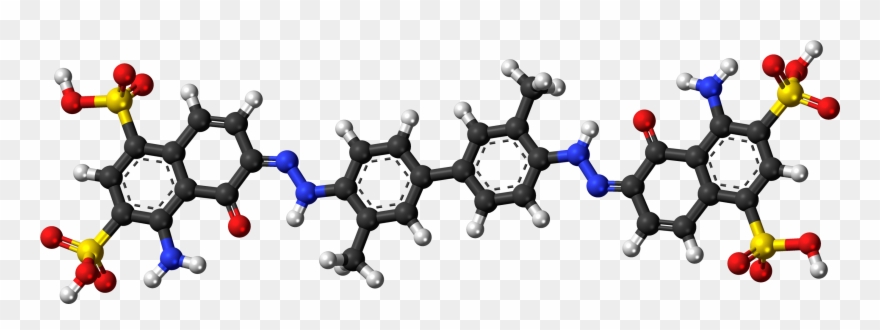 Evans Blue 3d Ball - Cis Azobenzene Dihedral Angle Clipart