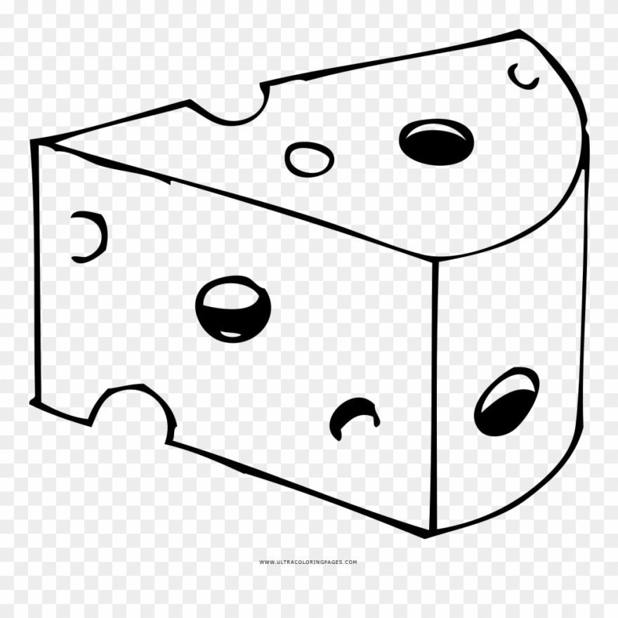 Cheese Coloring Page - Drawing Clipart