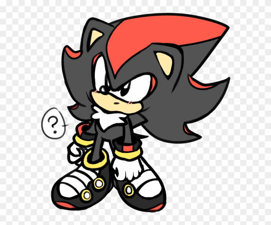 Confused Classic Shadow For Your Blog Sonic The Hedgehog - Cartoon Clipart
