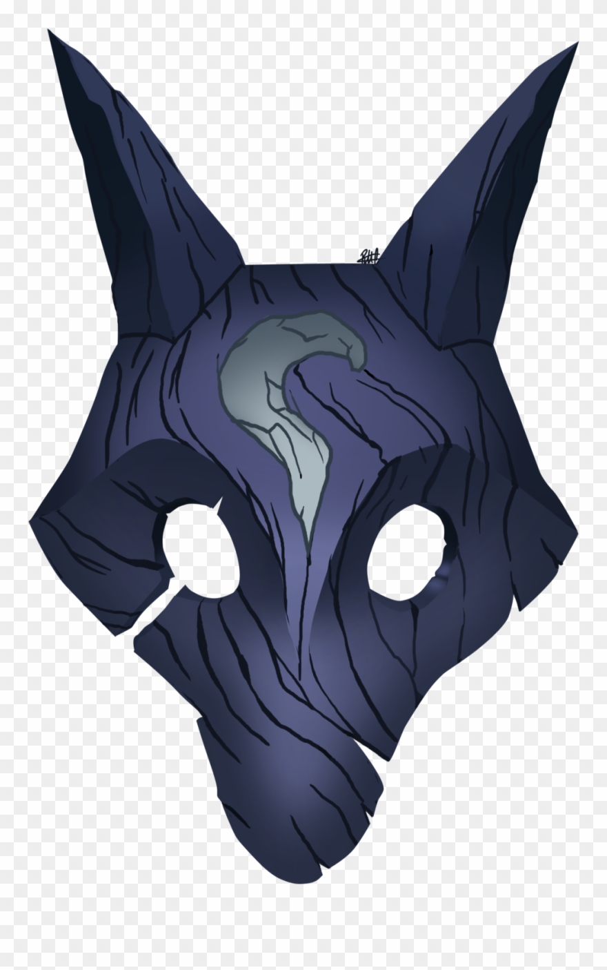 1024 X 1529 2 0 - Wolf Mask Drawing Clipart