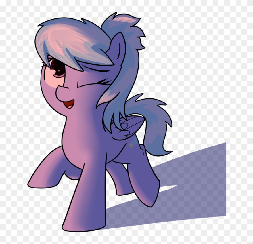 Neuro, Cloudchaser, One Eye Closed, Pegasus, Pony, - Cartoon Clipart