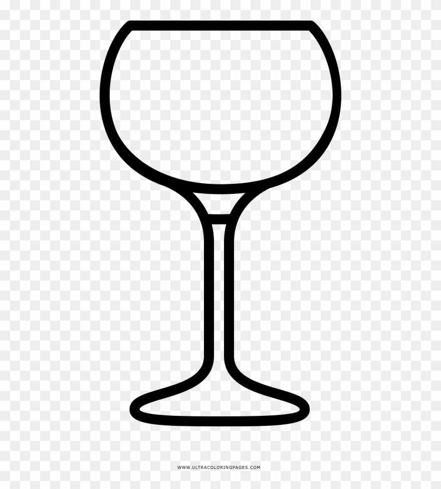 Wine Glass Coloring Page - Glass Of Wine Coloring Clipart