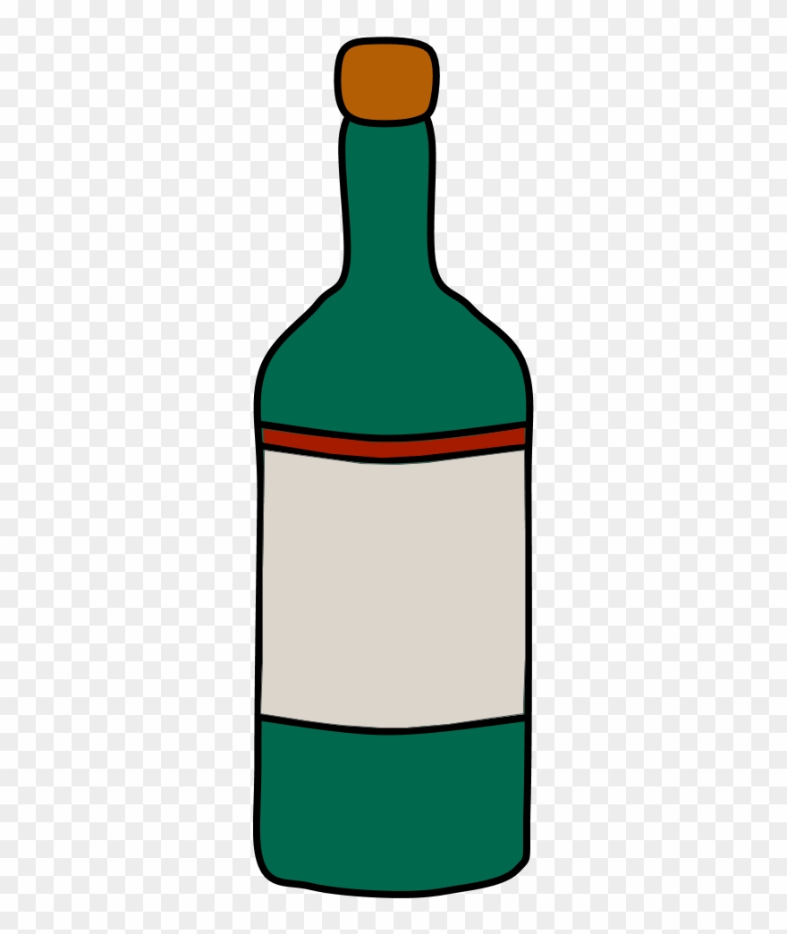 Bottle Of Wine, Cork - Glass Bottle Clipart