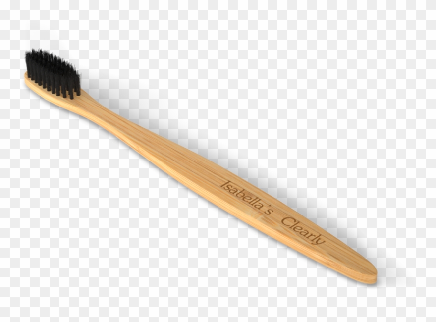 Clearly Bamboo Soft Toothbrush, Charcoal Infused Isabella's - Bamboo Toothbrush Transparent Png Clipart