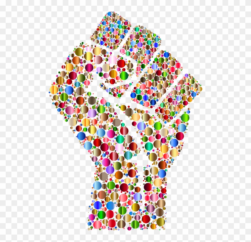 Medium Image - Colorful Fist Clipart