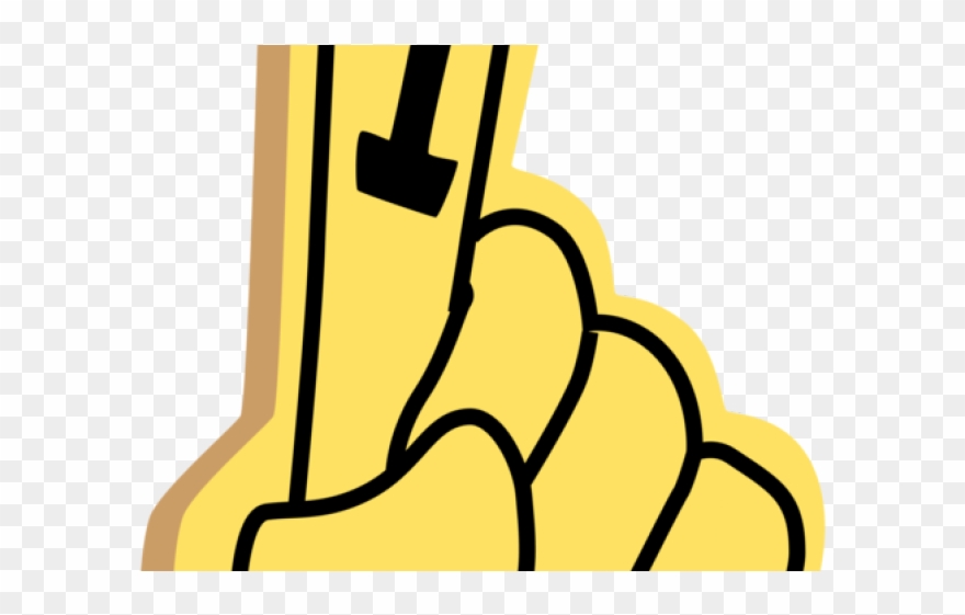 Finger Clipart Transparent Background - Clip Art Foam Finger - Png Download