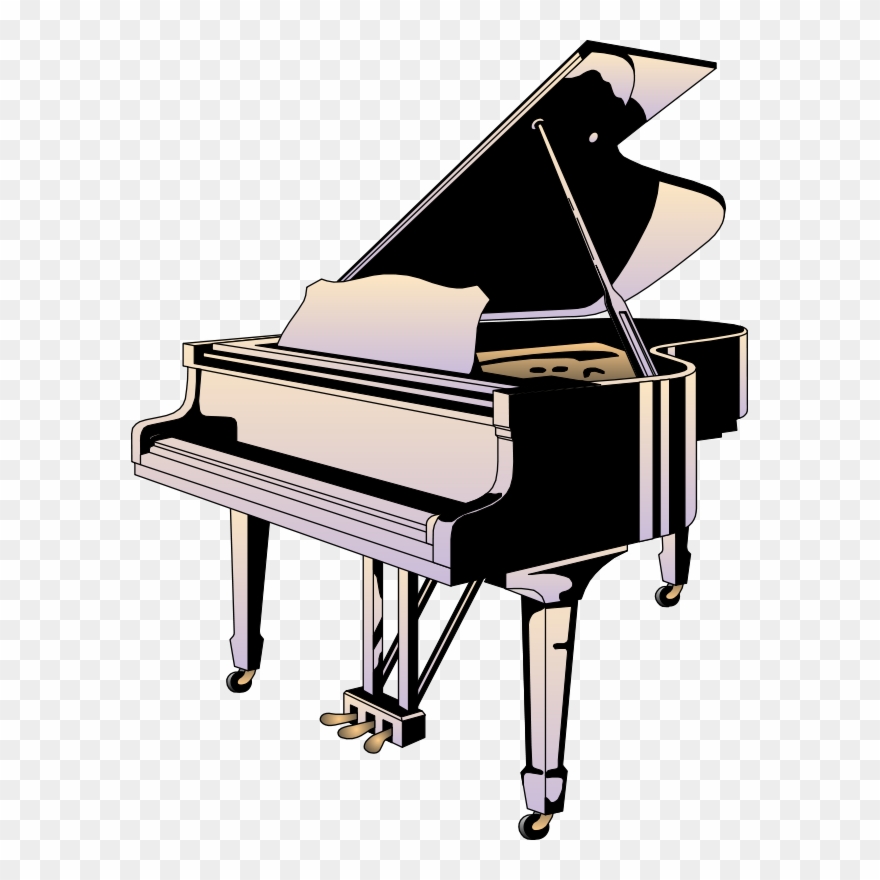 Piano Clipart Percussion Instrument - Piano Clipart Black And White Png Transparent Png