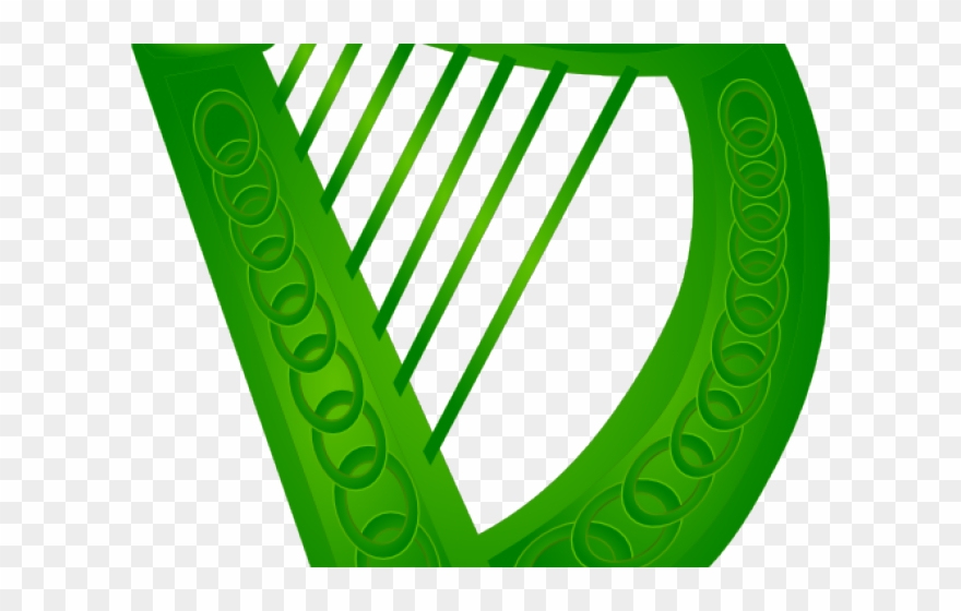 Harp Clipart Transparent - Transparent Background Irish Harp Png