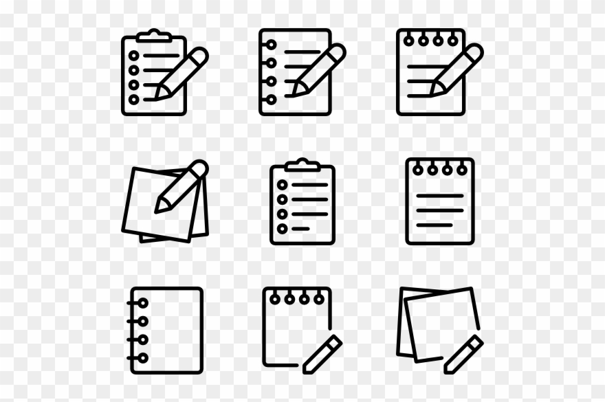 Notes And Tasks - Bathroom Icons Clipart