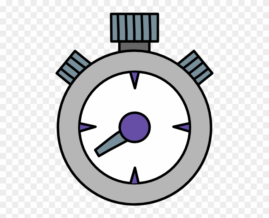 Stopwatch, Silver, Purple, Png Stopwatch - Circle Clipart