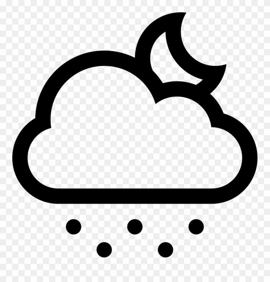 Snowy Clipart Snowy Night - Iconos Meteorologico Sin Fondo - Png Download