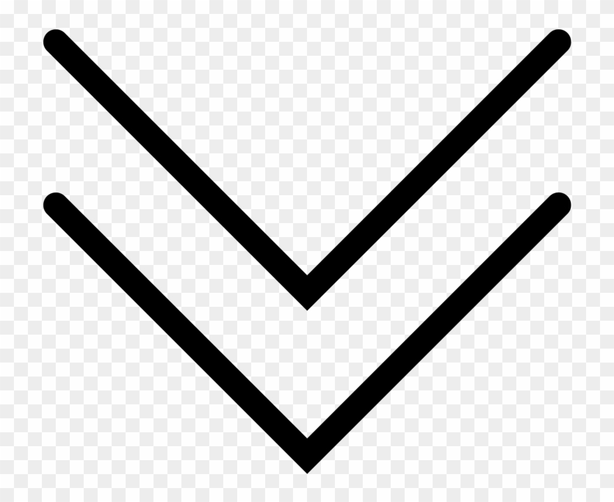 Arrow Double Down - Line Art Clipart