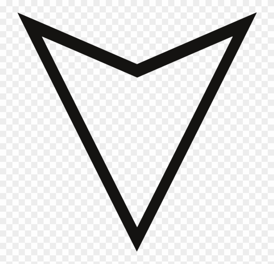 Arrow Empty Down - Triangle Clipart
