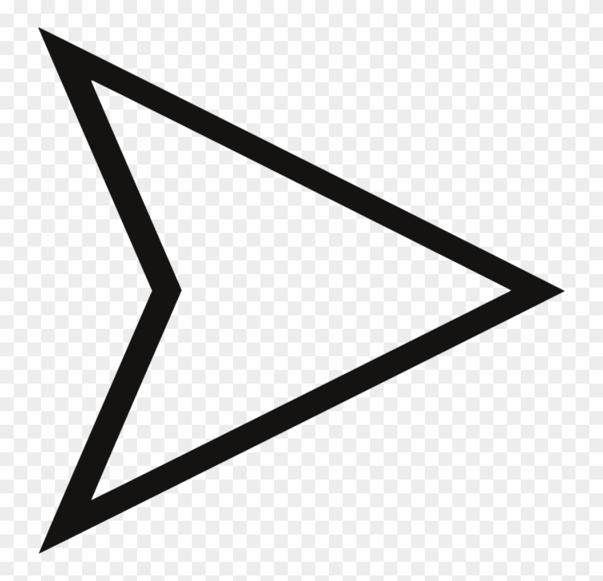 Arrow Empty Right - Triangle Clipart